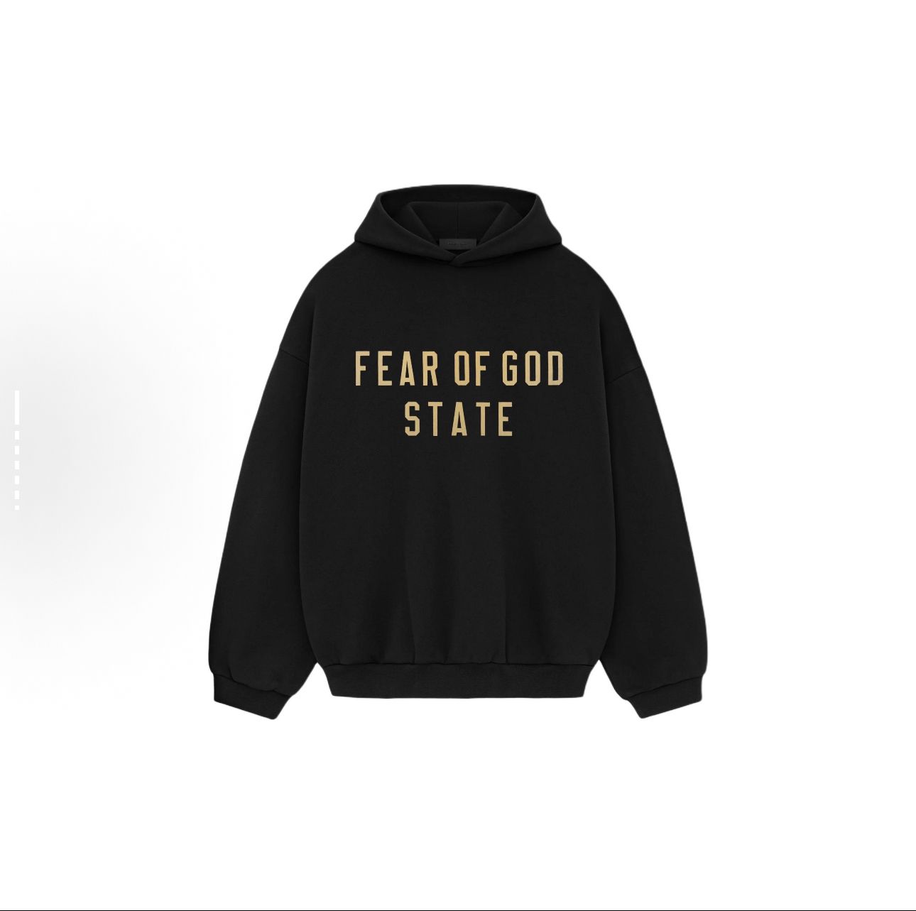 Fear of God State Essentials Hoodie - Black - Yellow Print