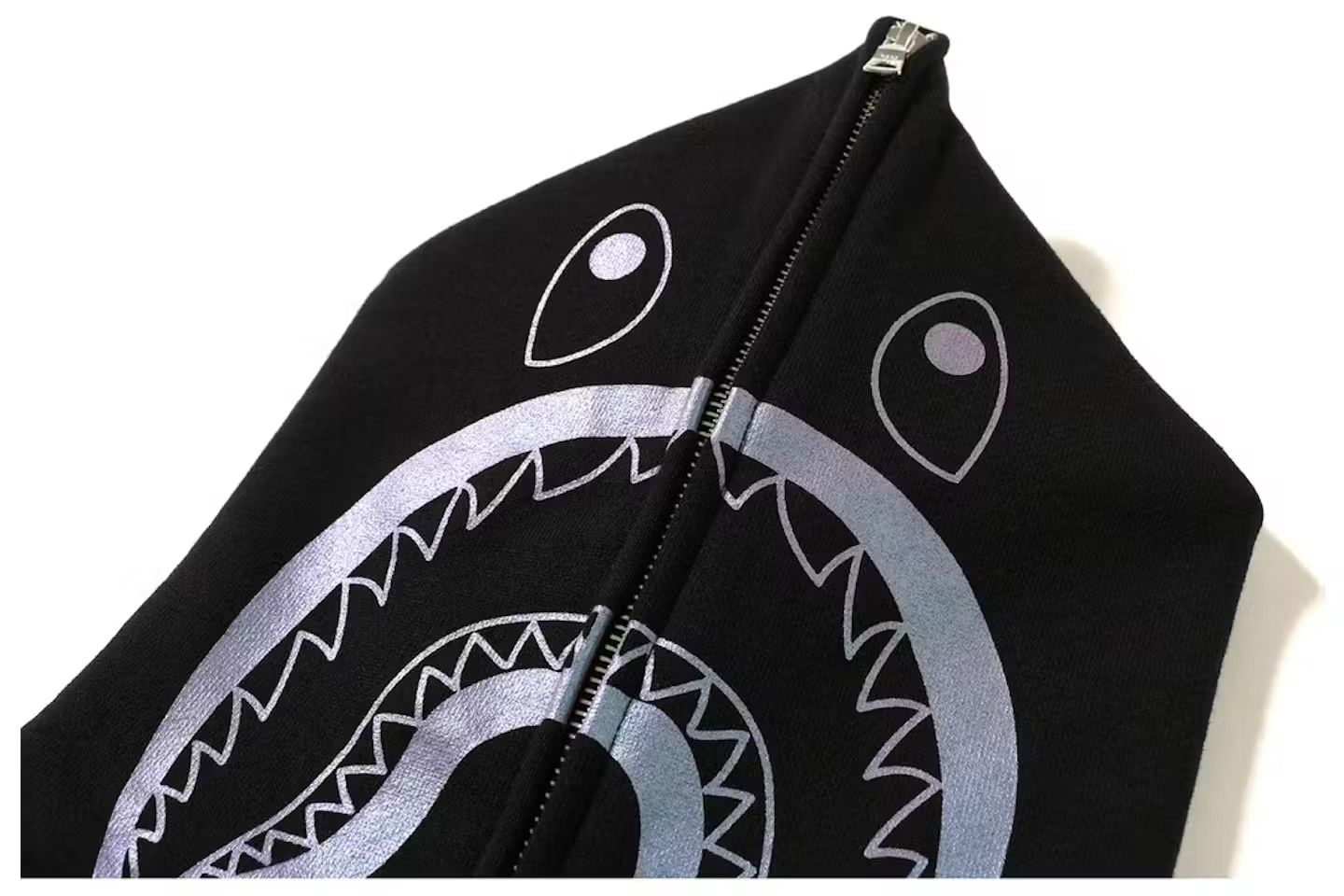 BAPE Space Camo Shark Full Zip Up Hoodie - Black - Glow In The Dark
