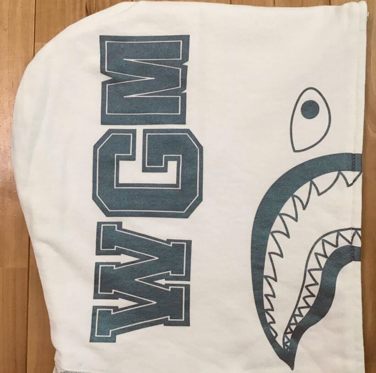 BAPE Space Camo Shark Full Zip Up Hoodie - White - Glow In The Dark