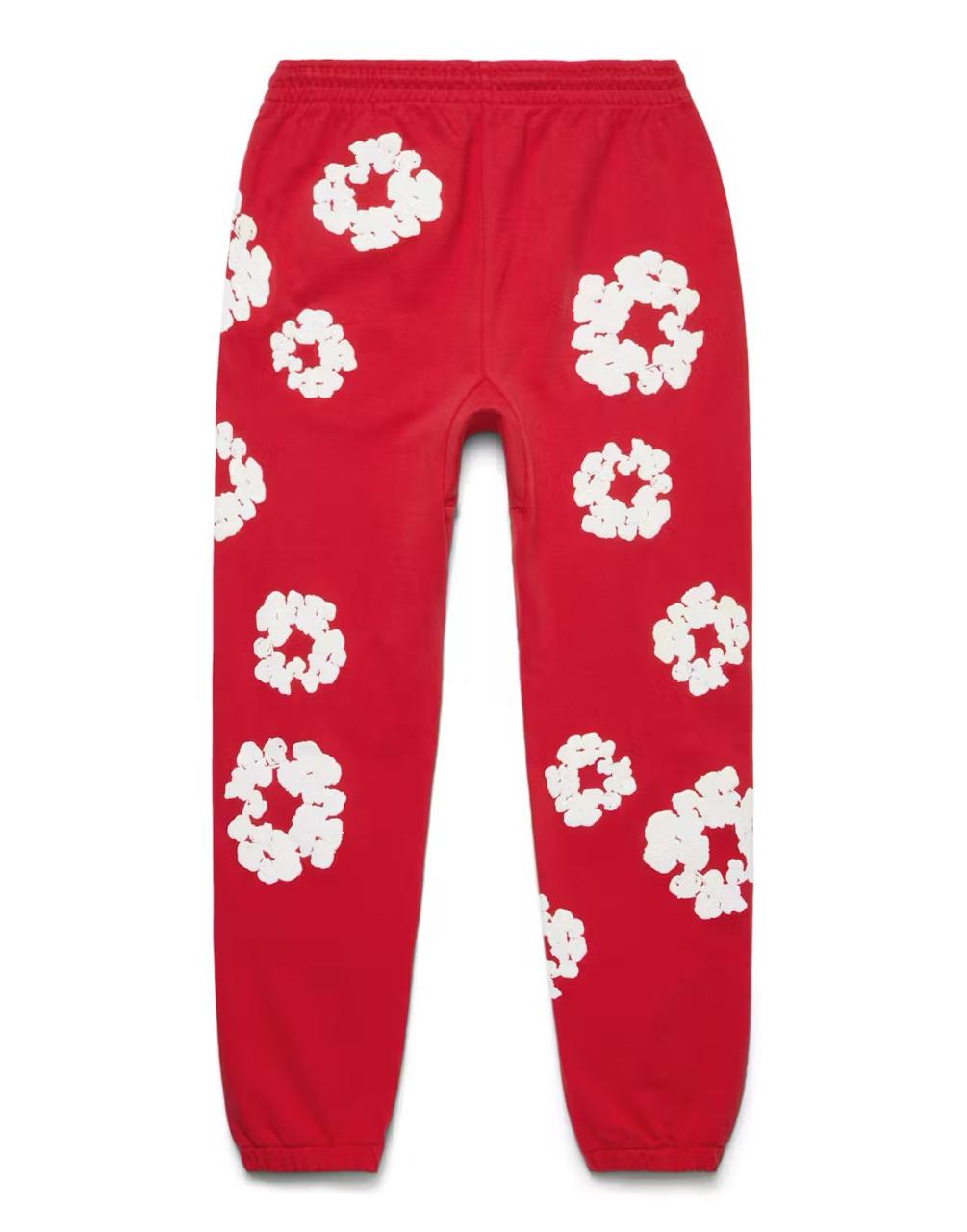 Denim Tears The Cotton Wreath Sweatpants - Red
