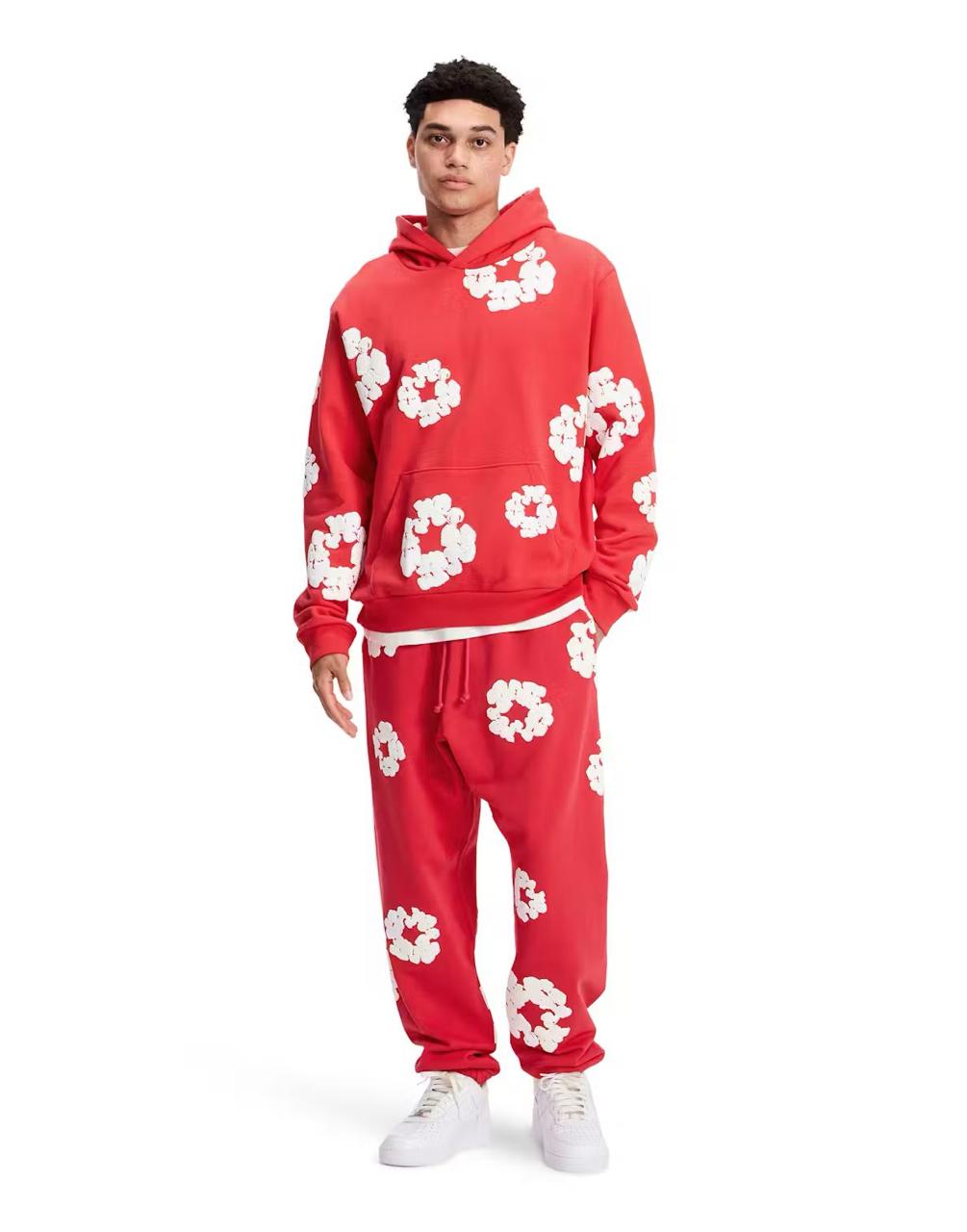 Denim Tears The Cotton Wreath Sweatpants - Red