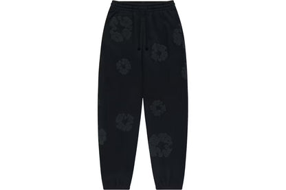 Denim Tears The Cotton Wreath Sweatpants -  Black Monochrome