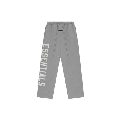 Fear of God State Essentials Relaxed Sweatpants  - Heather Grey - White Print