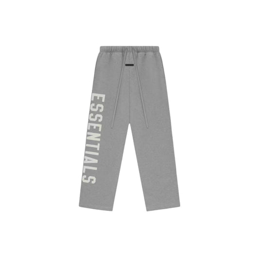 Fear of God State Essentials Relaxed Sweatpants  - Heather Grey - White Print