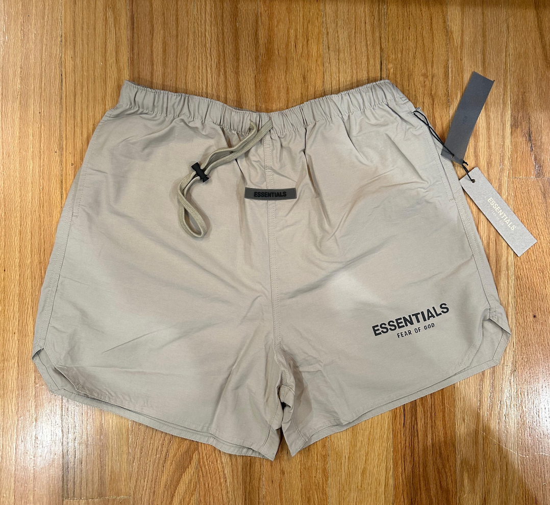Khaki FOG Essentials Sports Shorts Reflective